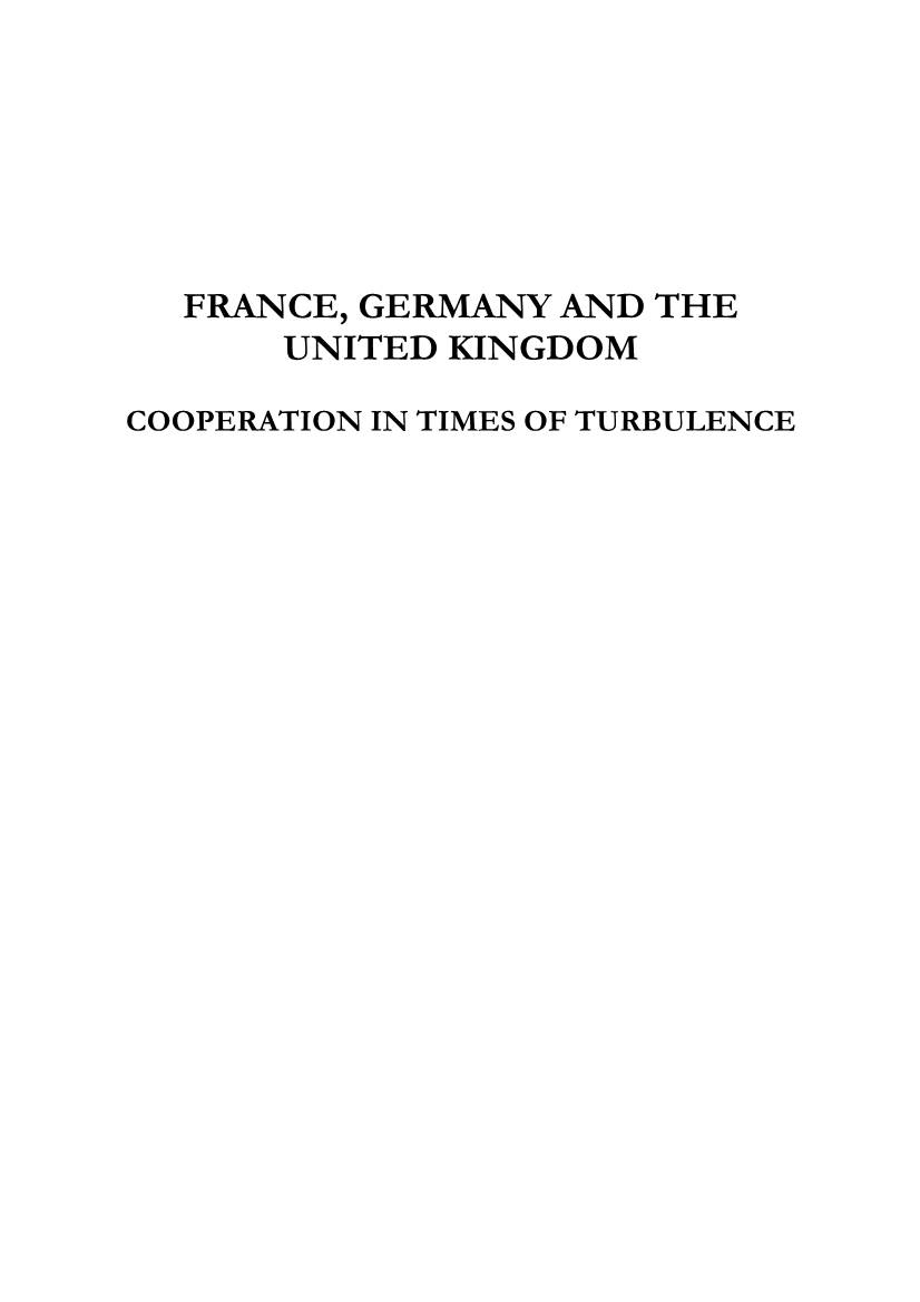 France, Germany and the United Kingdom