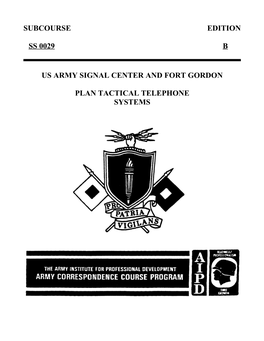Ss-0029 Plan Tactical Telephone Systems
