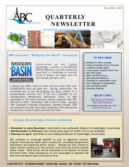 Quarterly Newsletter