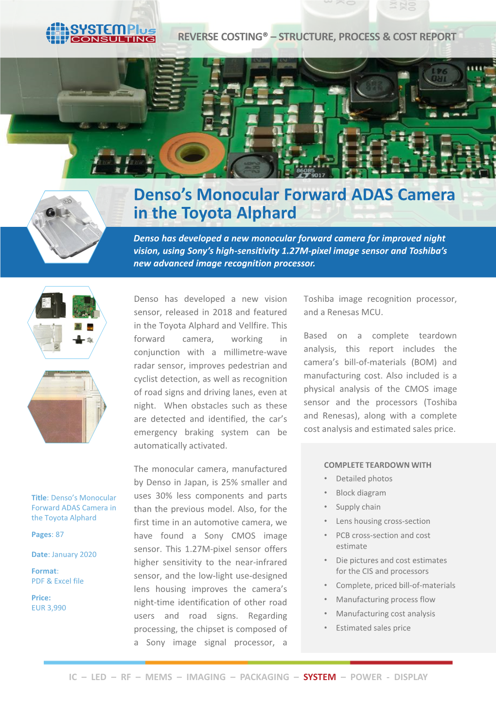 Denso's Monocular Forward ADAS Camera