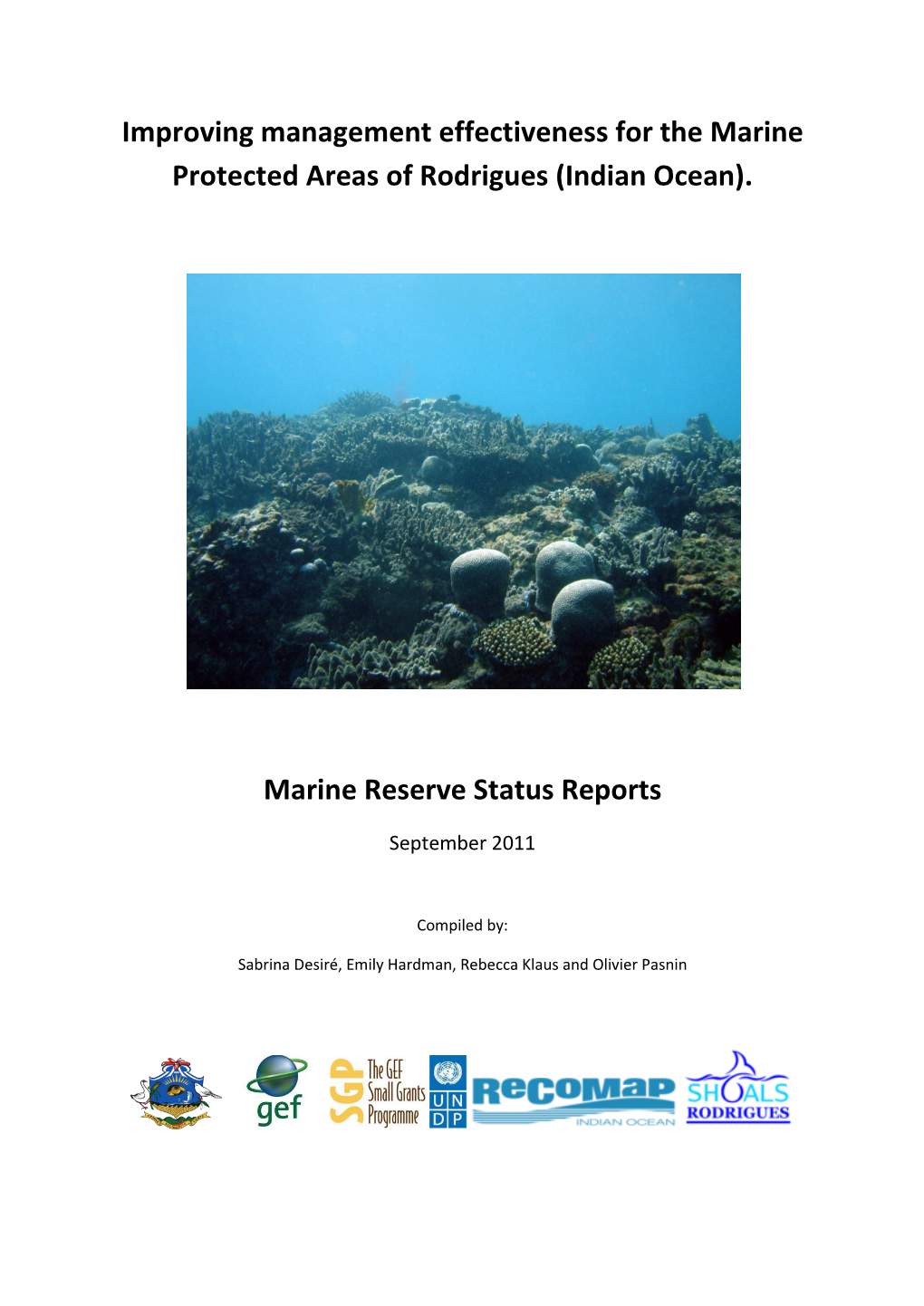 Improving Management Effectiveness For The Marine Protected Areas Of ...