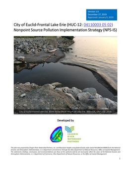 City of Euclid-Frontal Lake Erie (HUC-12: 04110003 05 02) Nonpoint Source Pollution Implementation Strategy (NPS-IS)