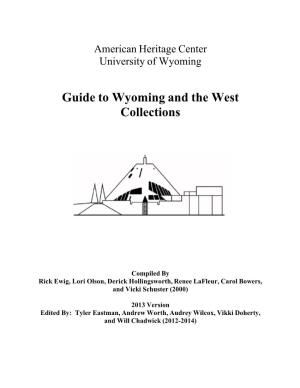 Guide to Wyoming and the West Collections