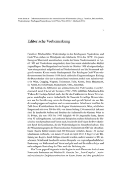 Editorische Vorbemerkung