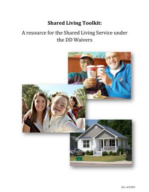 A Resource for the Shared Living Service Under the DD Waivers