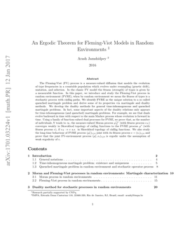 An Ergodic Theorem for Fleming-Viot Models in Random Environments