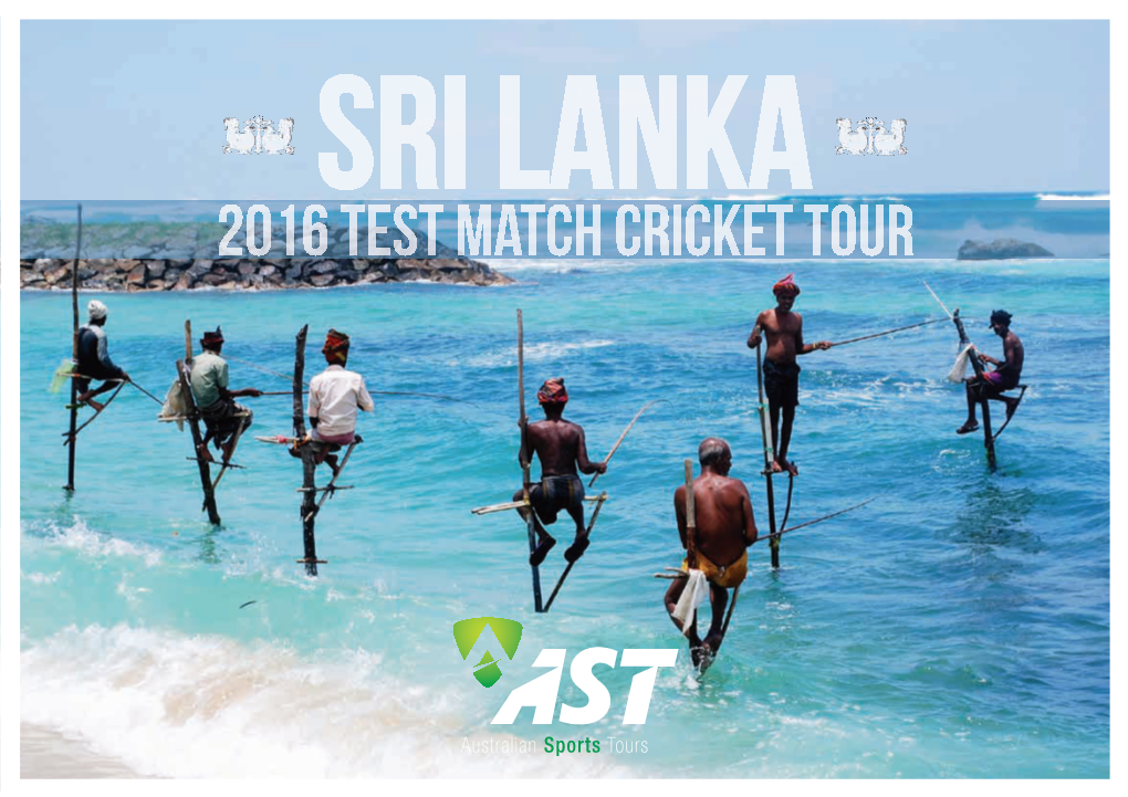SRI Lanka 2016 Test Match Cricket Tour