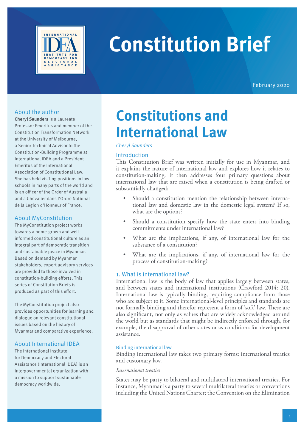 Constitutions and International