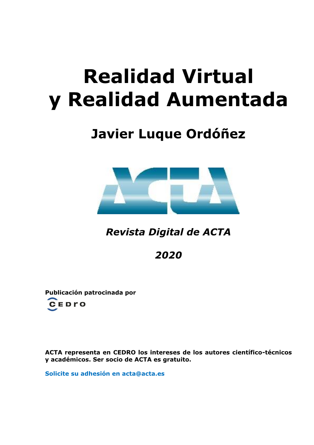 Realidad Virtual Y Realidad Aumentada