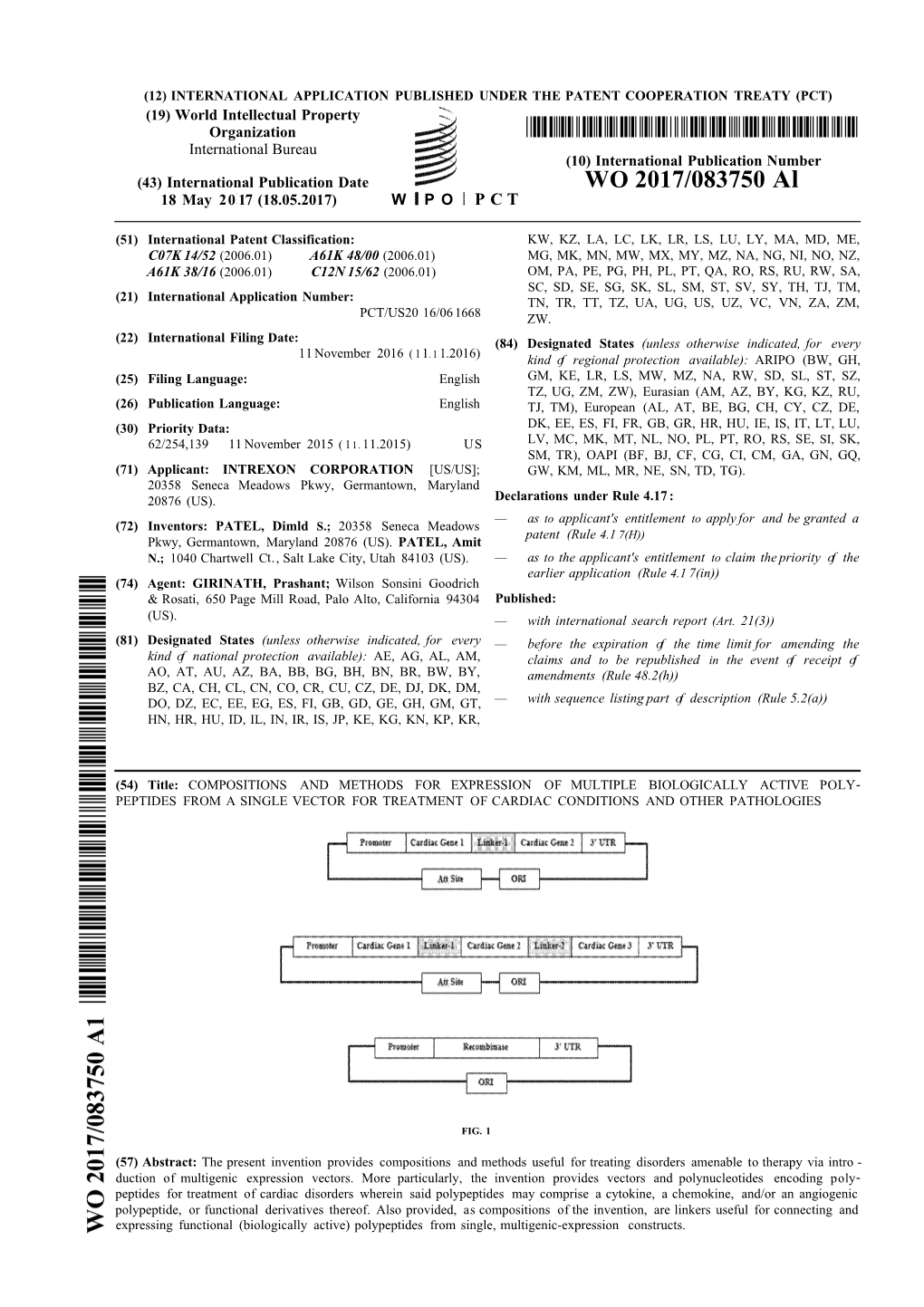 WO 2017/083750 Al 18 May 20 17 (18.05.2017) W P O P C T