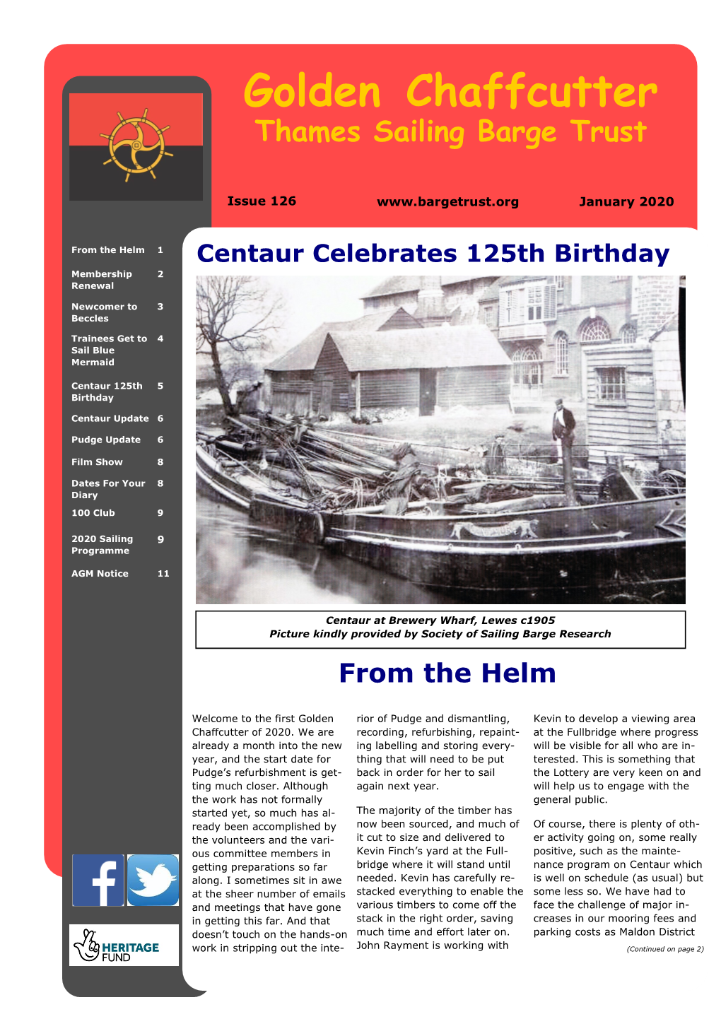 Golden Chaffcutter Thames Sailing Barge Trust