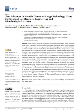 New Advances in Aerobic Granular Sludge Technology Using Continuous Flow Reactors: Engineering and Microbiological Aspects