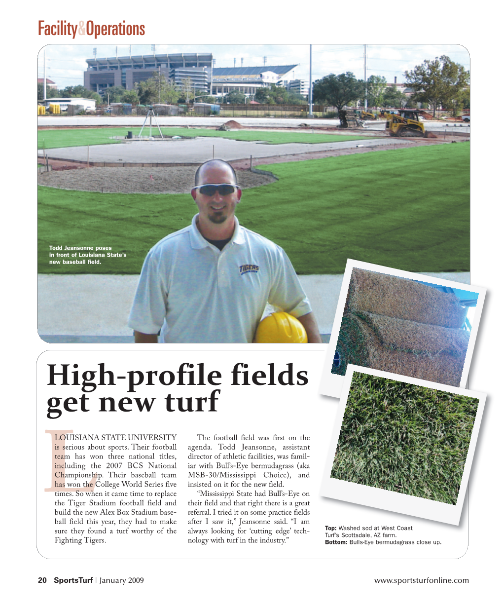 High-Profile Fields Get New Turf