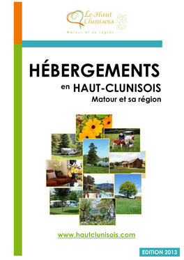 Guide Des Hebergements 2013