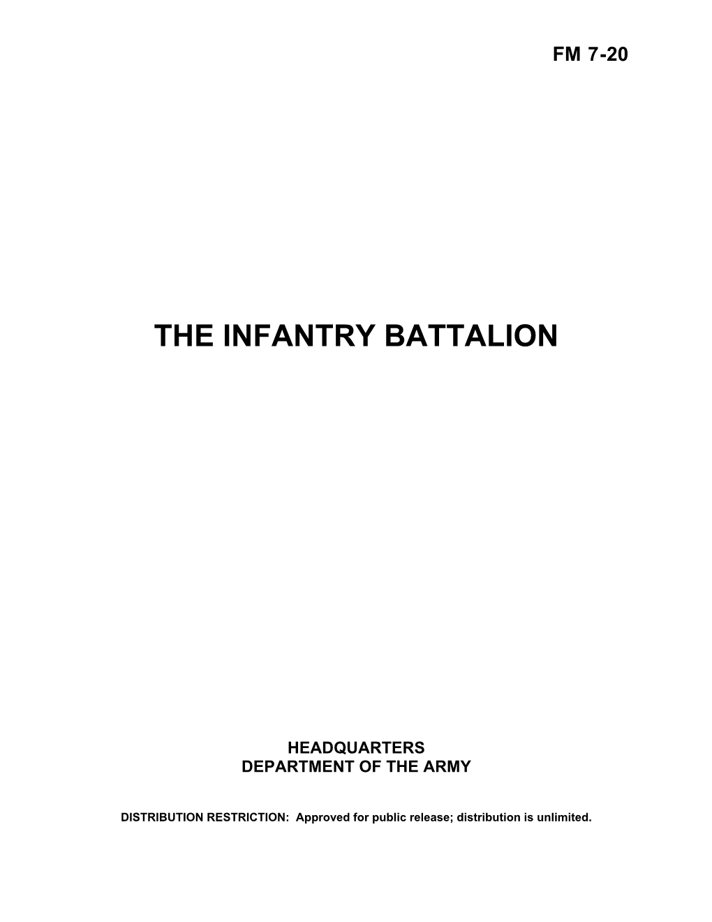 The Infantry Battalion