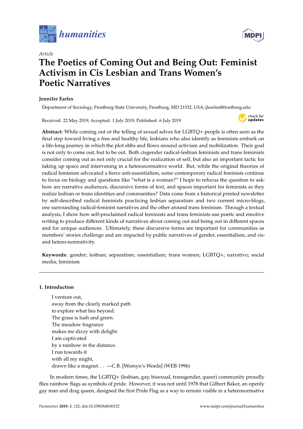 Feminist Activism in Cis Lesbian and Trans Women's