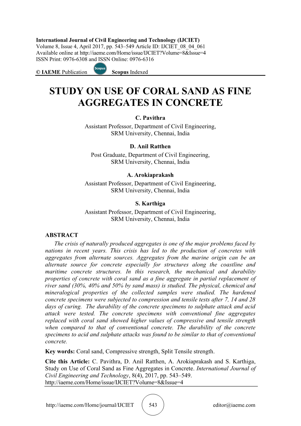 Study on Use of Coral Sand As Fine Aggregates in Concrete