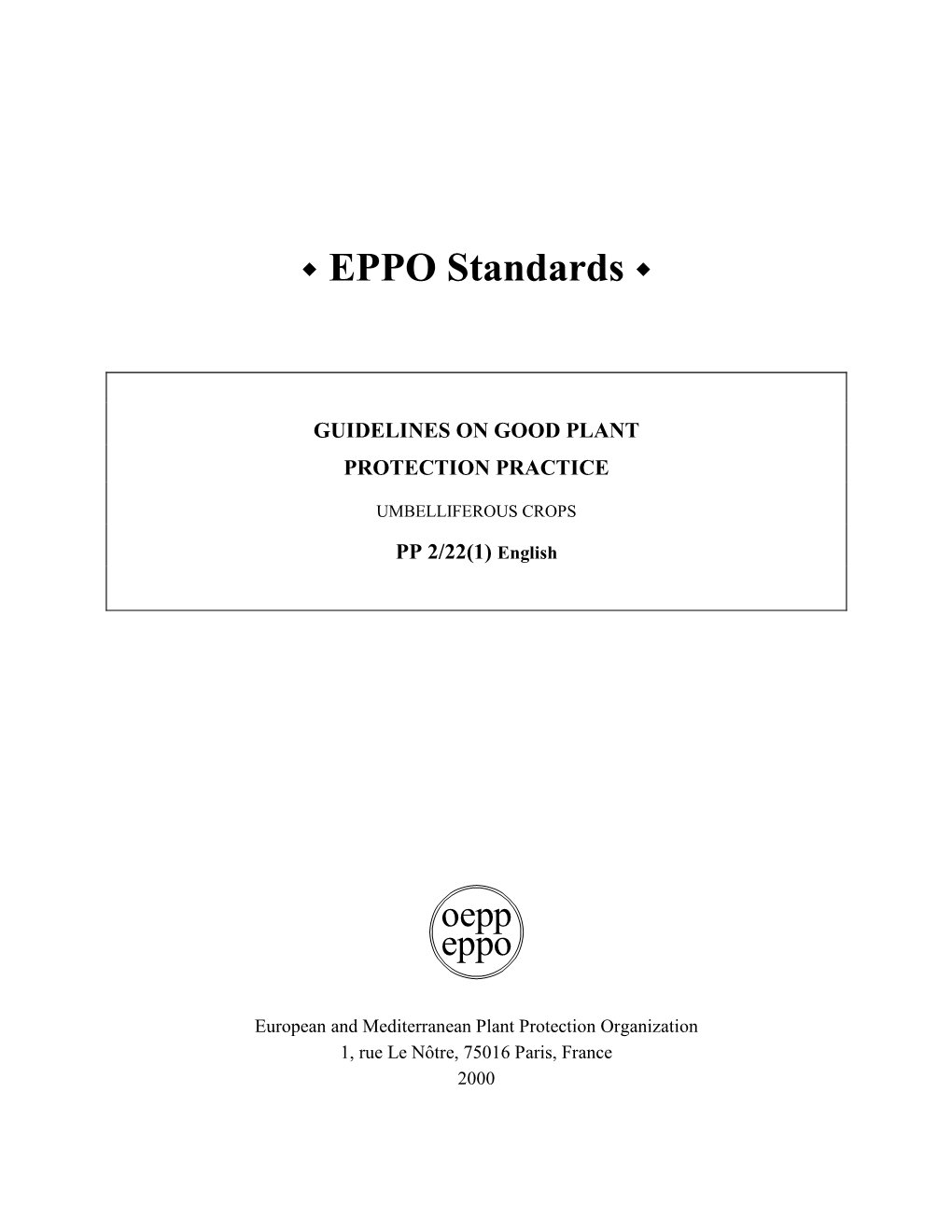 EPPO Standards 