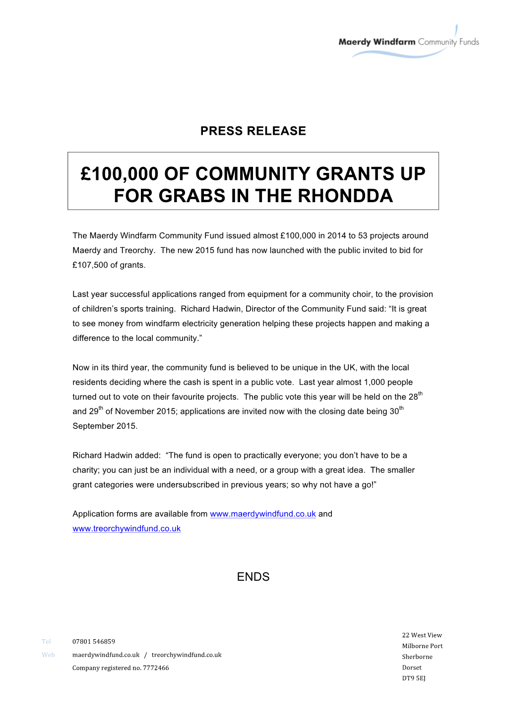 £100,000 of Community Grants up for Grabs in the Rhondda