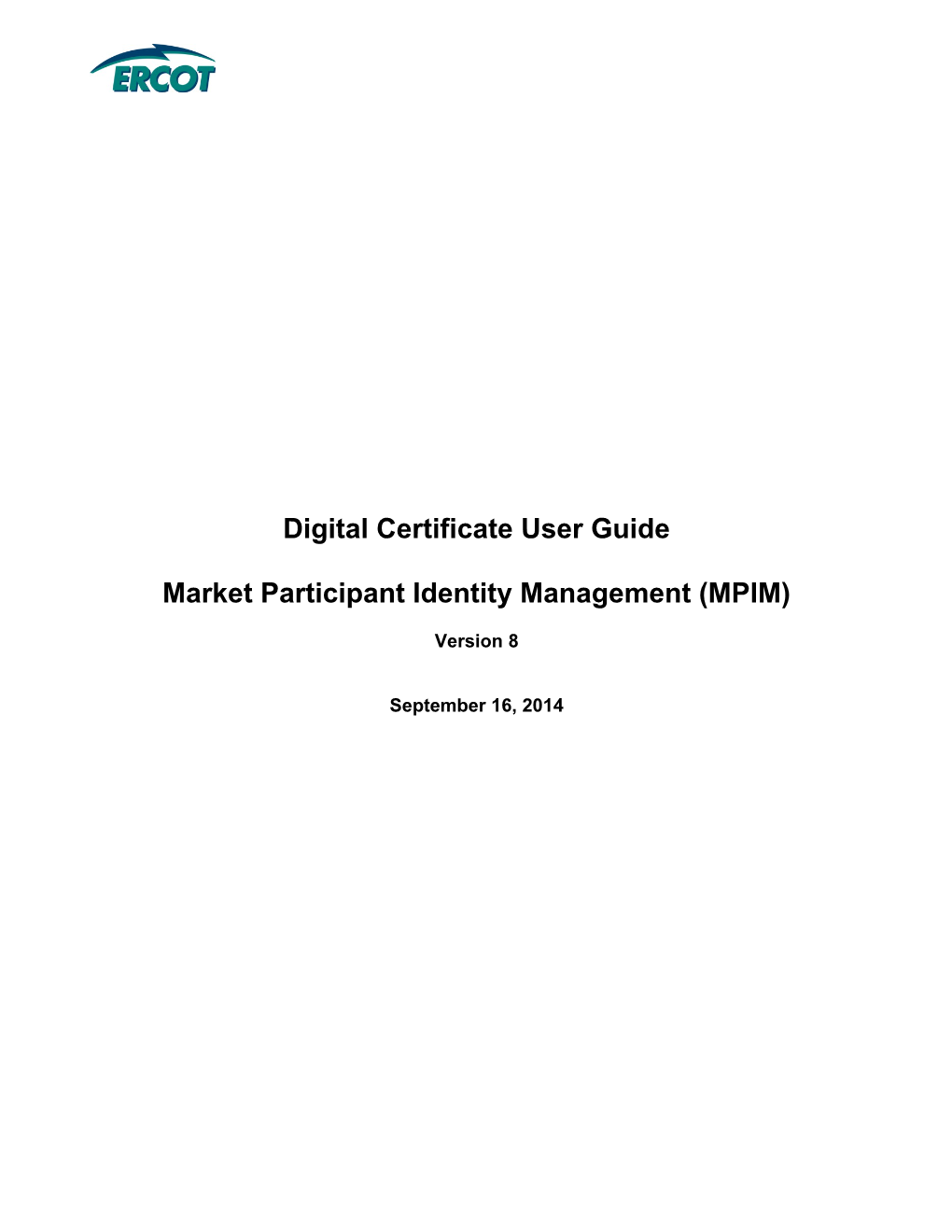 Digital Certificate User Guide