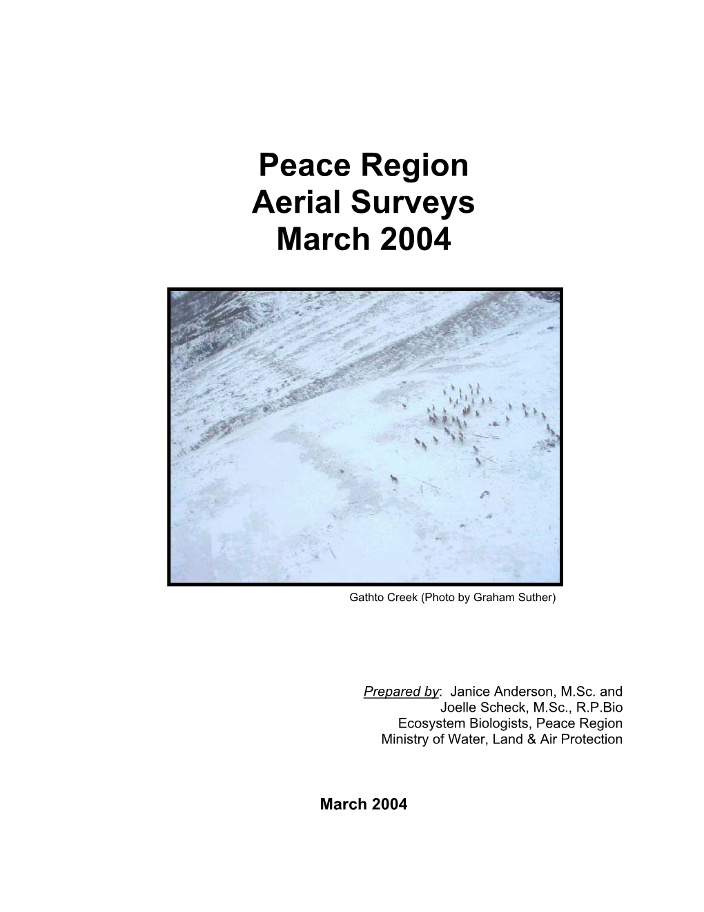 Peace Region Aerial Surveys, March 2004