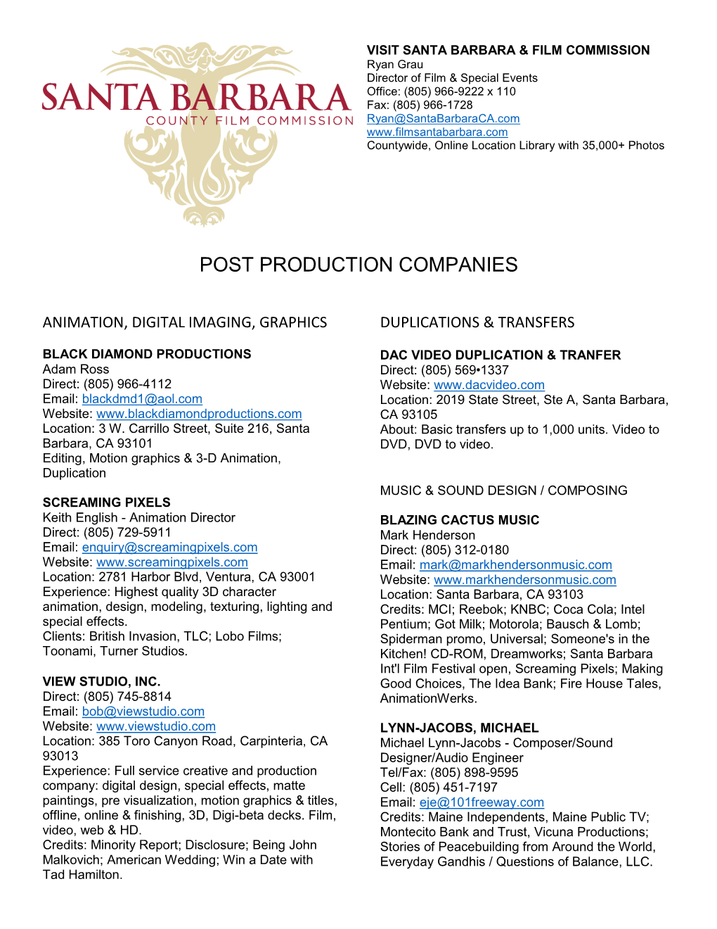 Post Production Companies