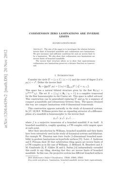 Codimension Zero Laminations Are Inverse Limits 3
