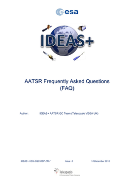 AATSR Frequently Asked Questions (FAQ)