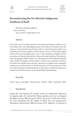 Reconstructing the Pre-Meroitic Indigenous Pantheon of Kush