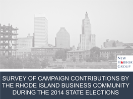 A Survey of the Rhode Island Business Community's Campaign Contributions