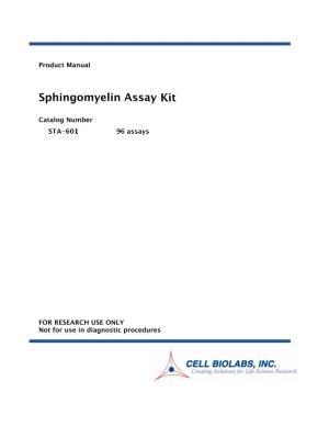 STA-601-Sphingomyelin-Assay-Kit.Pdf