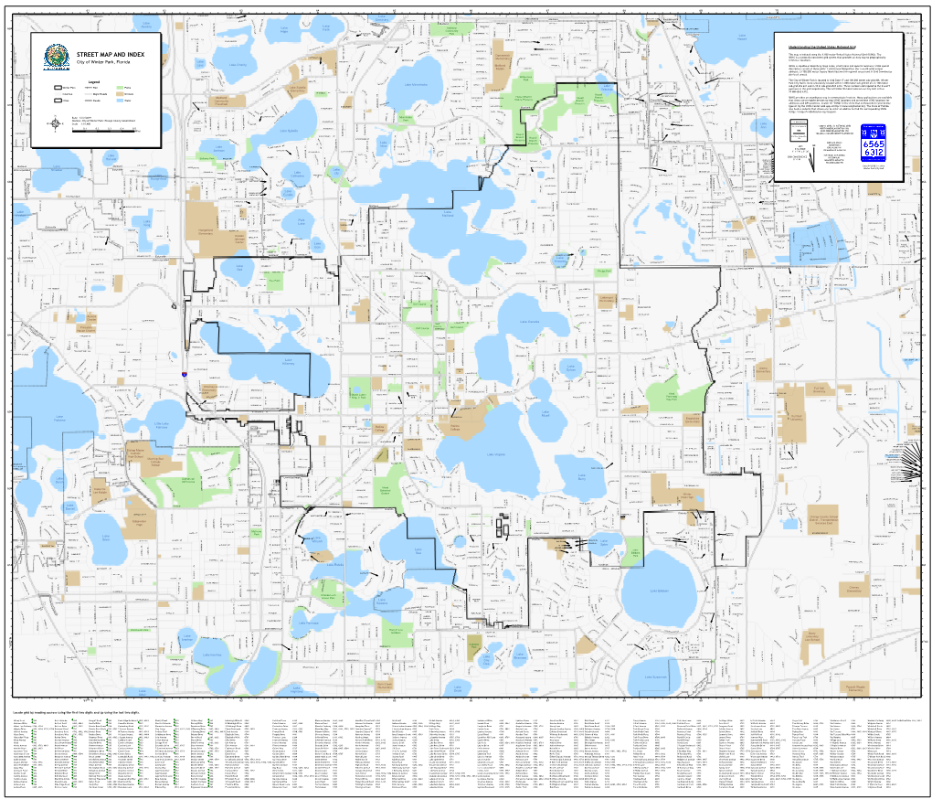 STREET MAP and INDEX N N L USNG Is a Nationally Consistent Grid System That Provides an Easy Way to Geographically