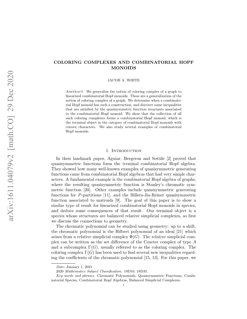 Arxiv:1611.04079V2 [Math.CO] 29 Dec 2020 N H Oﬃinso H Hoai Oyoil[5 3.For 13]