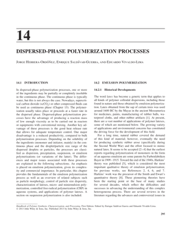 Dispersed-Phase Polymerization Processes
