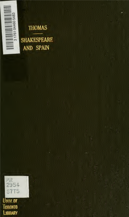 Shakespeare and Spain