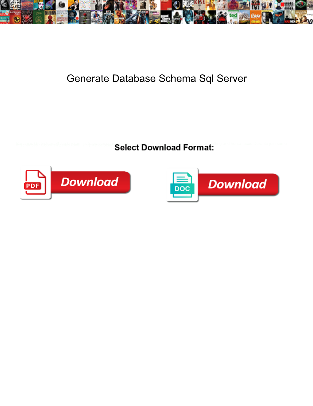 Generate Database Schema Sql Server