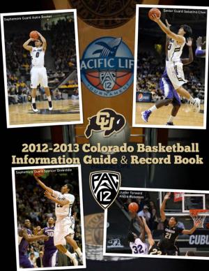 2012-13 Colorado Basketball Coaches Assistant