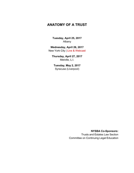 Anatomy of a Trust