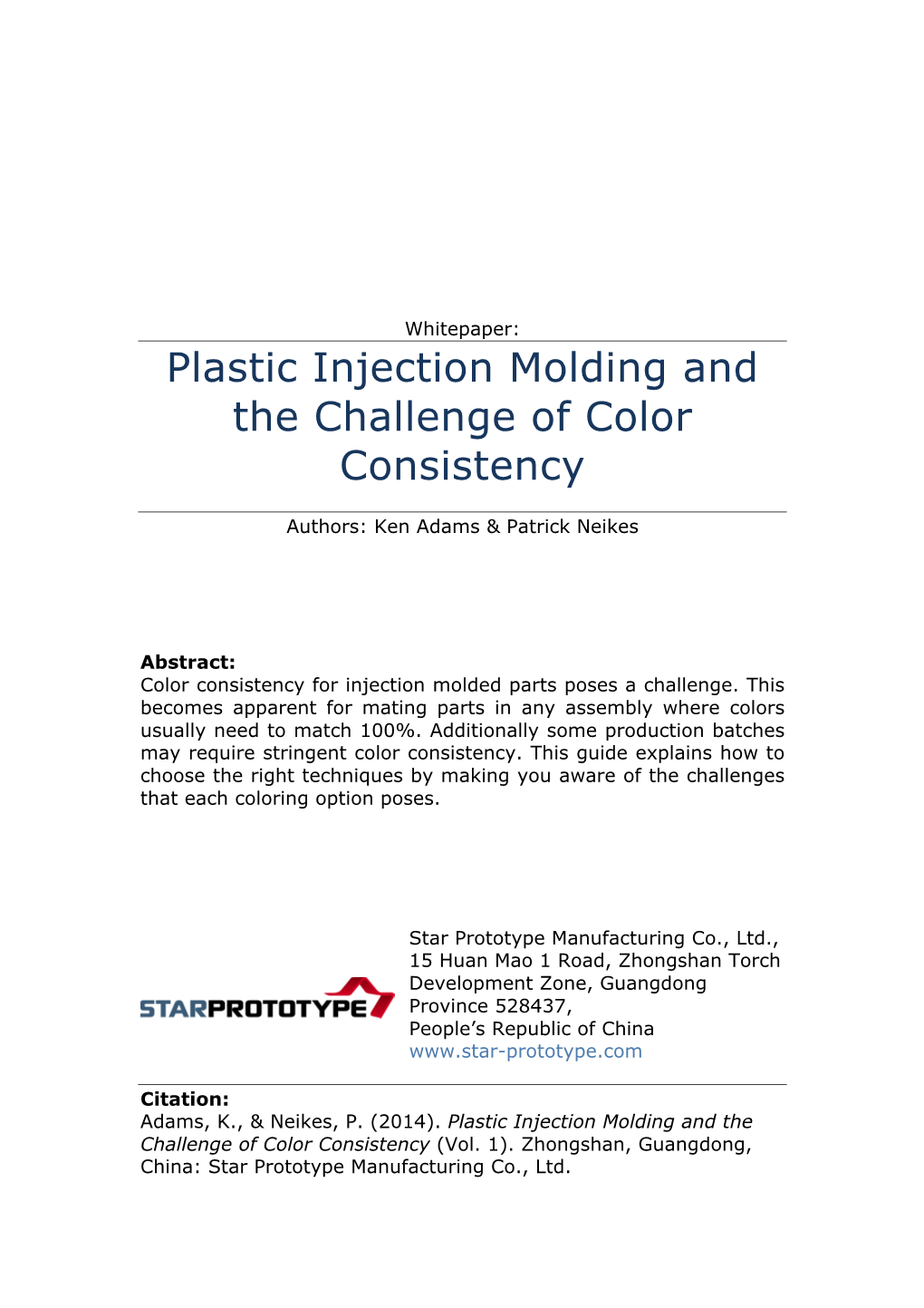 Plastic Injection Molding and the Challenge of Color Consistency