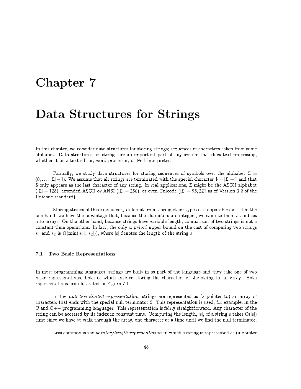 Data Structures for Strings