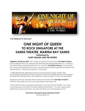 One Night of Queen to Rock Singapore at the Sands Theater Marina Bay Sands