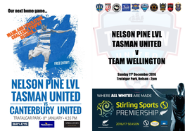 Nelson Pine LVL Tasman United Team Wellington