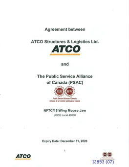 Agreement Between ATCO Structures & Logistics Ltd. and the Public