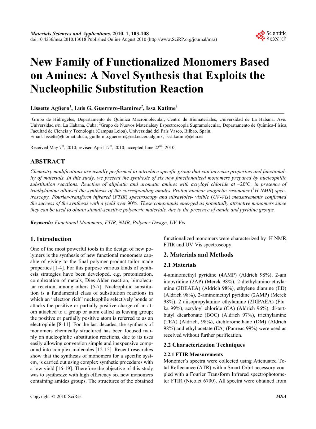 A Novel Synthesis That Exploits the Nucleophilic Substitution Reaction