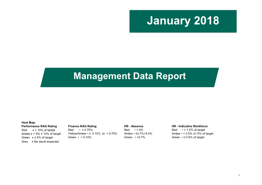 January 2018 Management Data Report