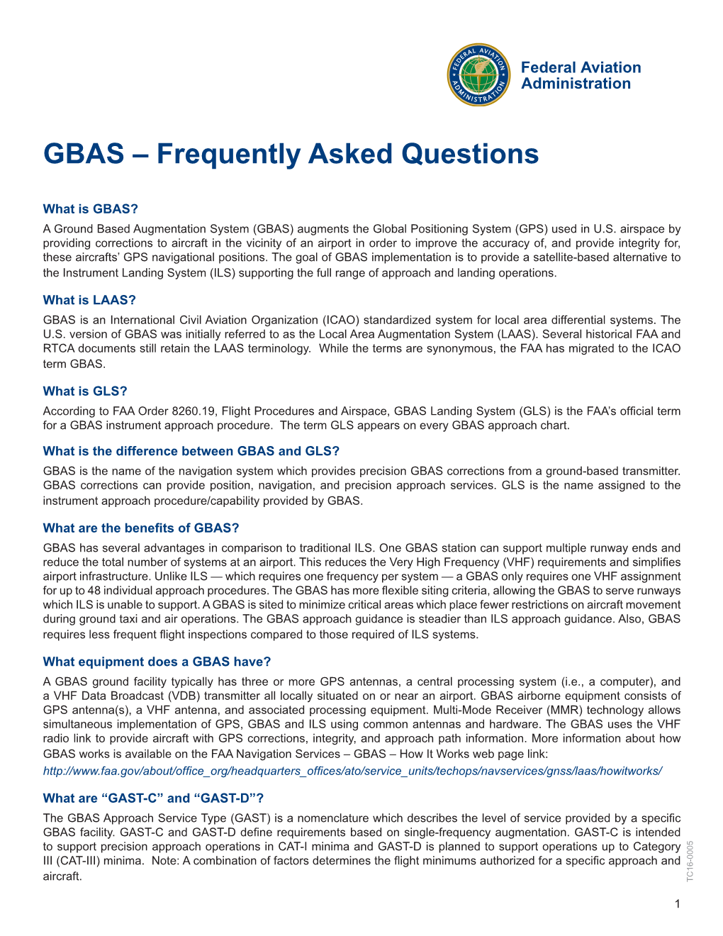 GBAS – Frequently Asked Questions