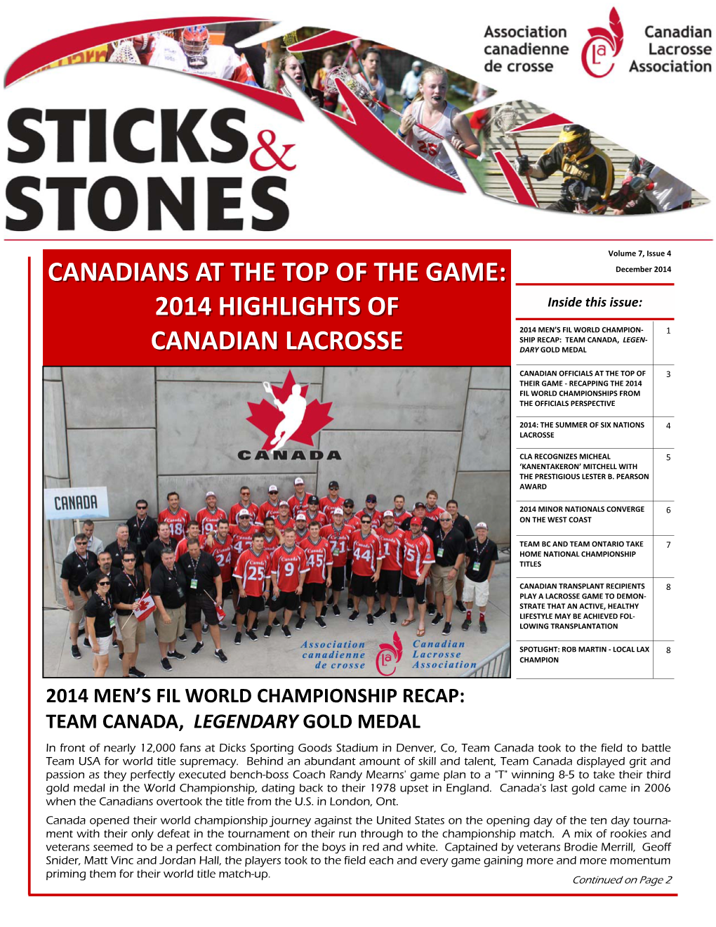 2014 Highlights of Canadian Lacrosse