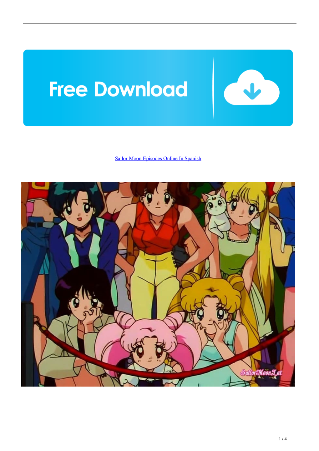 Sailor Moon Episodes Online in Spanish