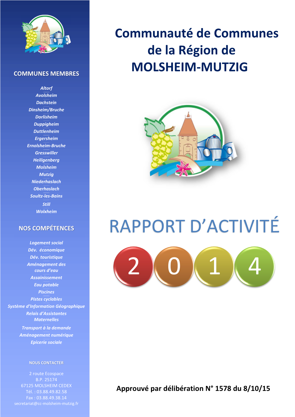 COM COM Rapport D'activités 2014