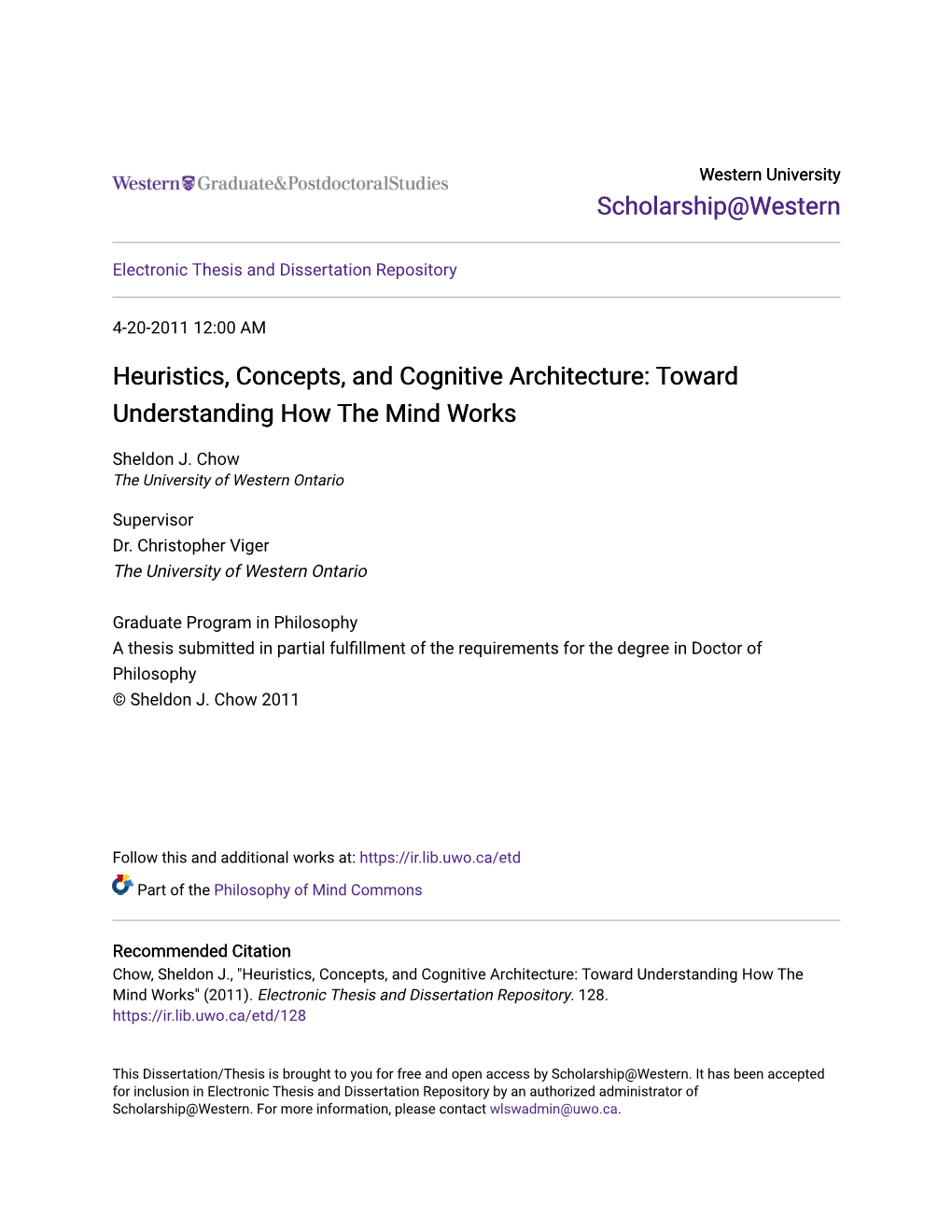 Heuristics, Concepts, and Cognitive Architecture: Toward Understanding How the Mind Works